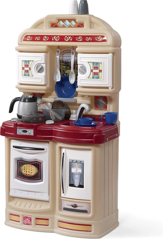 Step2 Cozy Play Kitchen - Herd, Backofen und Kühlschrank - Inkl. 21-teiligem Zubehörset