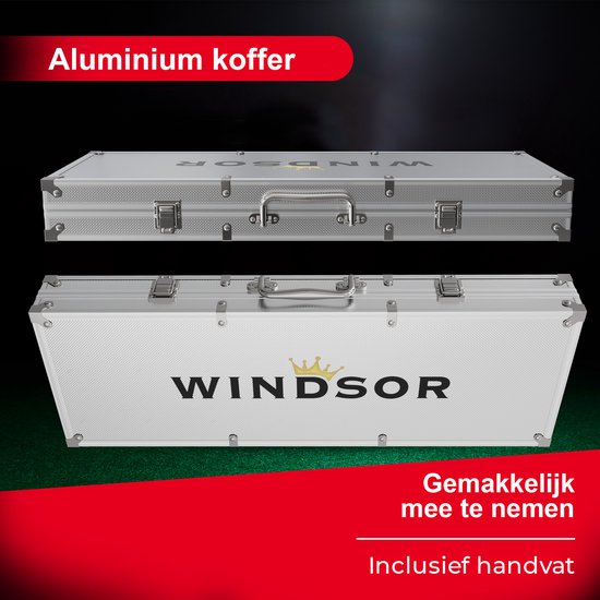 Windsor Poker Set - 500 Chips - Pokertuch - Blinds - Karten - Pokerchips - Pokerchips