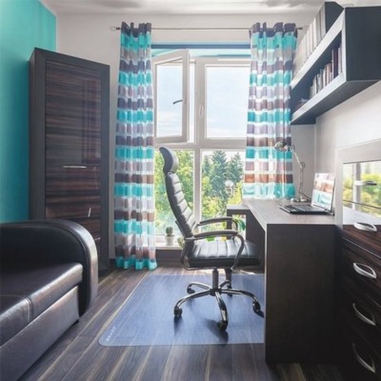BRASQ Bürostuhlmatte CM200 - Transparent - 120x150 cm - Hochwertiges PVC - Bodenschutzmittel für harte Böden