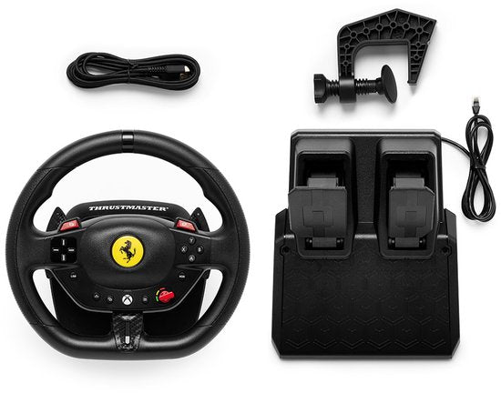 Thrustmaster T98 Ferrari 296 GTS – Rennlenkrad mit Pedalen für Xbox Series und PC – kompatibel mit Forza Horizon 6