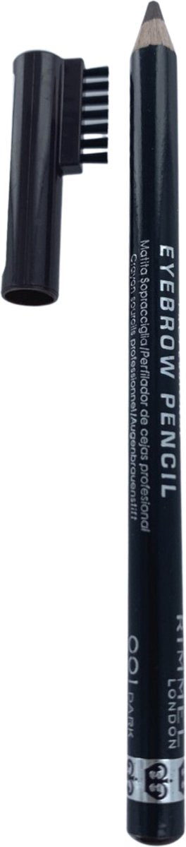 Rimmel London Professional Augenbrauenstift – 001 Dark Brown – 1 g – mit Kamm – wischfest