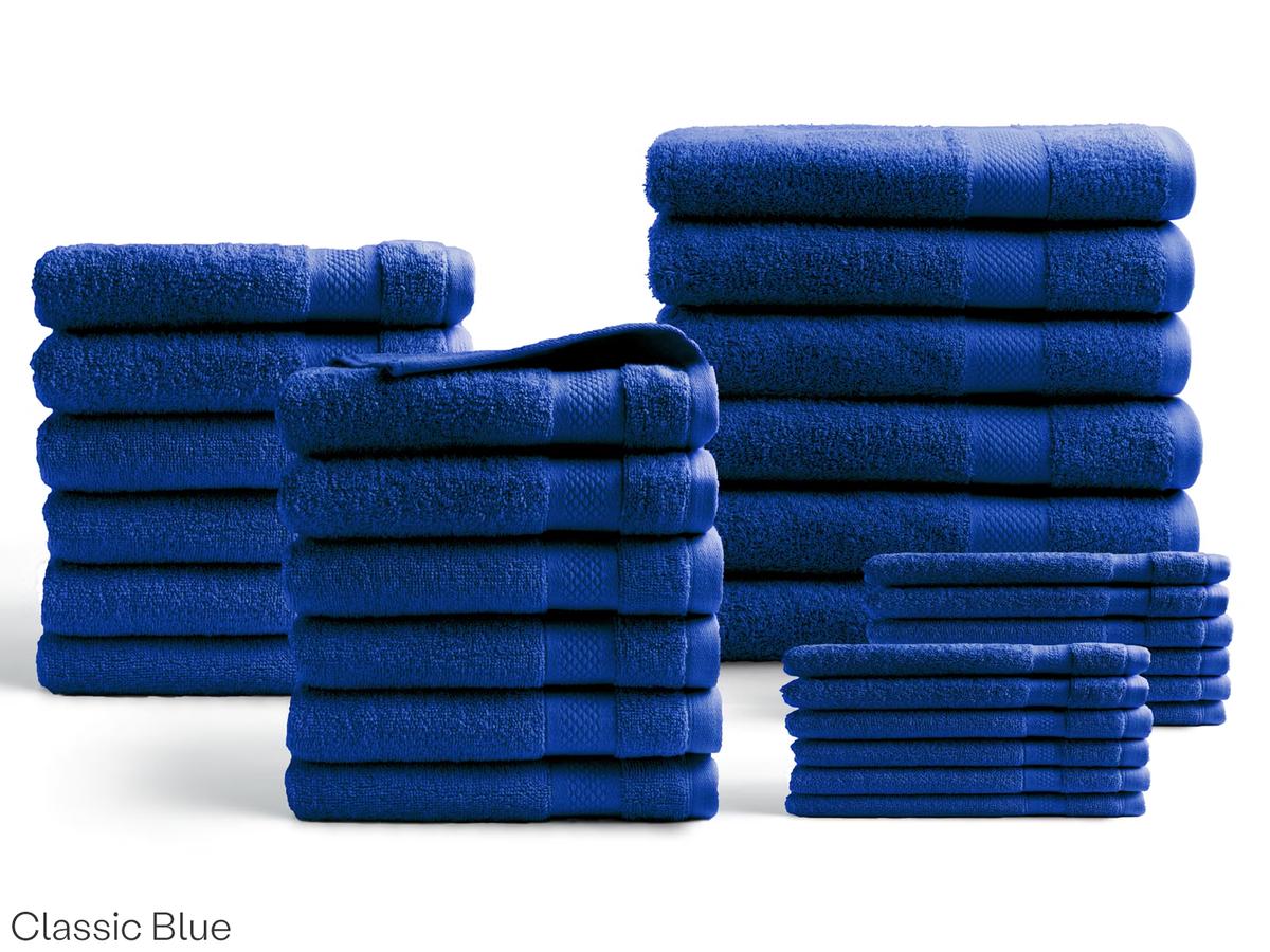 DoubleDry Badtextil-Set Hotel-Kollektion – 30-teilig – 500 g/m² – Bordeaux