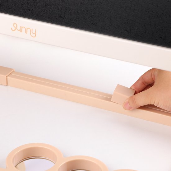 Sunny Luna Aktivitäts-Zeichentisch – Verstellbarer Kinder-Zeichentisch aus Holz – Spiel-Zeichentisch mit Whiteboard und Kreidetafel – Magnettafel – Inklusive Papierrolle, Bechern und Zubehör – Lernspielzeug