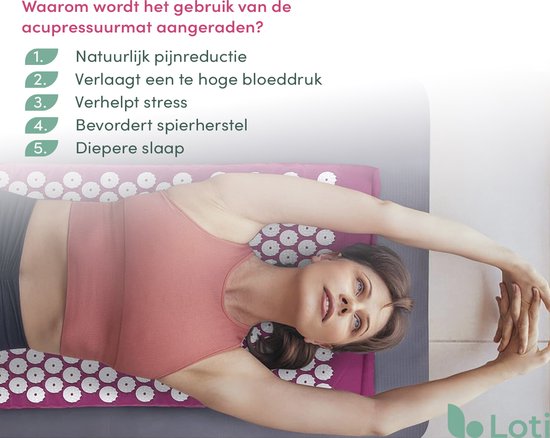 Loti Nagelmatte mit Nagelkissen - Lila/Weiß - Akupressurmatte - Nagelbett - Akupunkturkissen - Shakti-Massage - inkl. Tragetasche