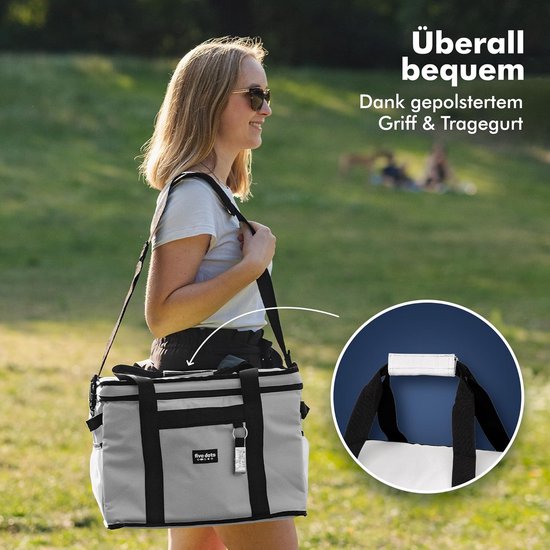 Faltbare Kühltasche für Einkäufe und Picknicks – Große Kühltasche „Auto“ als Thermotasche und Picknicktasche „Auto“ – Mehr Ordnung mit der großen Kühltasche – Lunch-Tasche und Mini-Kühlbox