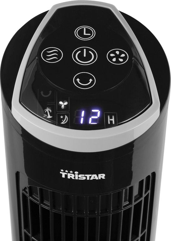 Turmventilator – 3 Geschwindigkeitsstufen – Schwenkbar – Timer-Funktion – Elegant & kompakt – Tristar VE-5865 – Schwarz