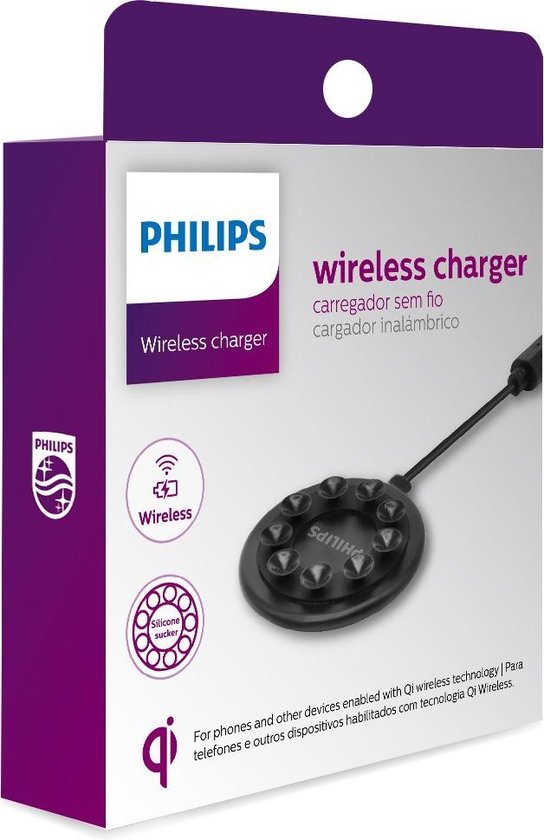 Philips Kabelloses Qi-Ladegerät - DLP9016U/97 - mit Saugnäpfen - Anti-Rutsch