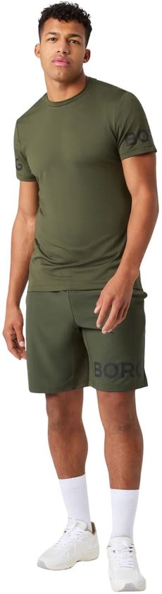 Björn Borg Sportshirt für Herren, kurze Ärmel – Weiß – Recyceltes Polyester – Größe M