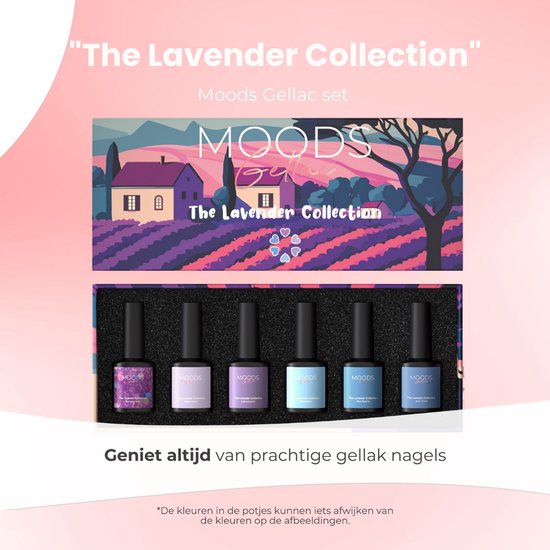 Moods Gellac 6-teiliges Set - Gel-Nagellack Starter Pack - Gel-Nagellack - 8ML - The Lavender Collection - Gellac - Nägel - Chic Colours