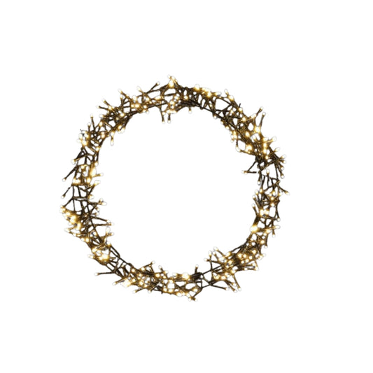 LED-Weihnachtskranz - 300 Lichter - mit Steckdose - Ø38