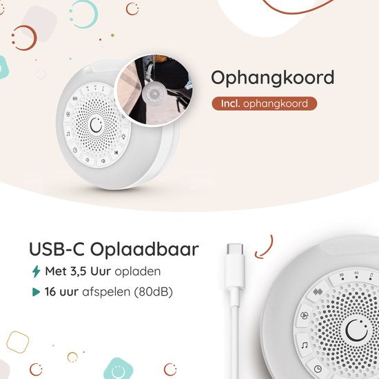 Numsy - Mini White Noise Machine Baby - Weiß