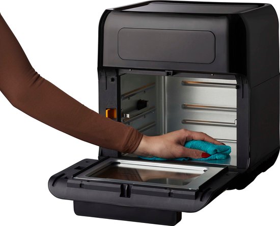 Tomado TAF1201B - Airfryer Ofen - Heißluftfritteuse - 12 Liter - 8 Programme - PFAS frei - 1500 Watt - Schwarz