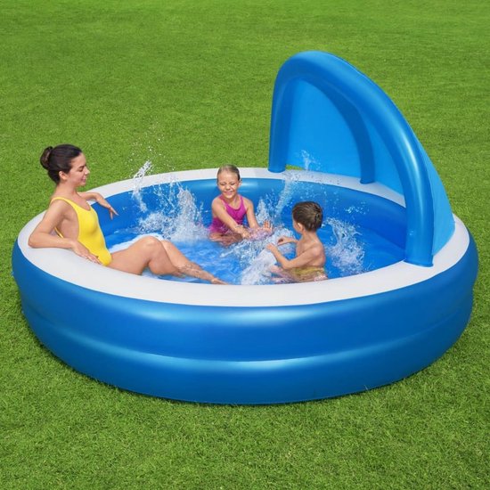 Bestway – Schwimmbecken – mit – Überdachung – „Sommertage“ – 241 × 140 – cm