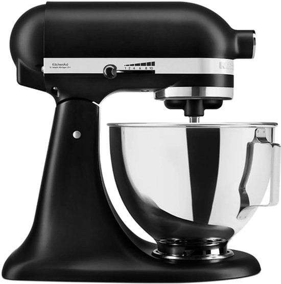 KitchenAid Artisan 5KSM95PSEBM – Küchenmaschine – 4,3 l – Mattschwarz – 3 Rührbesen