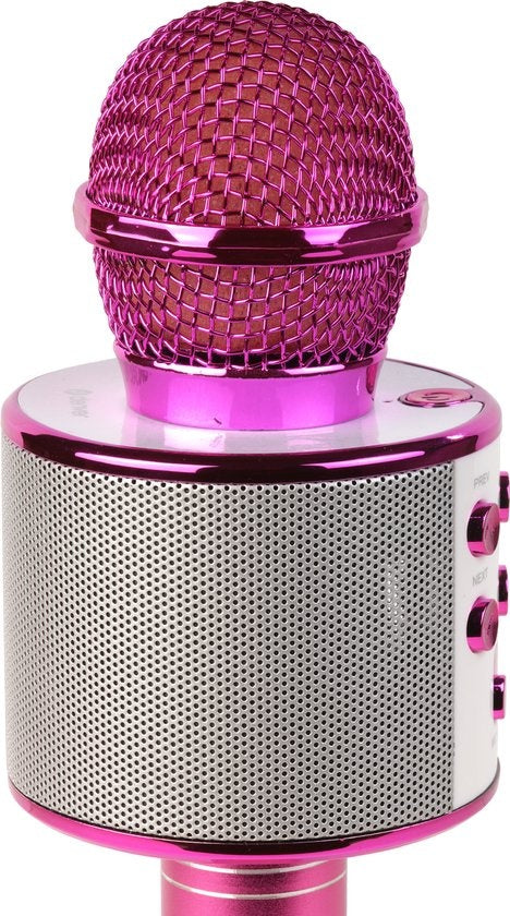 Denver Karaoke-Mikrofon Bluetooth - Drahtlos - Karaoke-Set - Eingebauter Lautsprecher - AUX - MicroSD - KMS20 - Pink