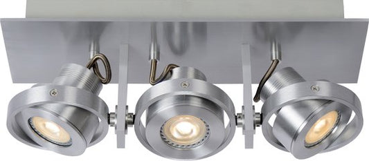 Lucide LANDA Deckenstrahler – LED, dimmbar bis warm – GU10 – 3×5 W, 3000 K/2200 K – Mattchrom