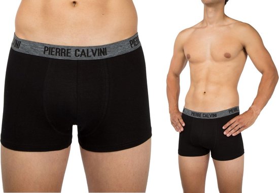 Pierre Calvini - Herren Boxershorts - Herrenunterwäsche - 12 Stück - Schwarz - Boxershorts Short Pipe