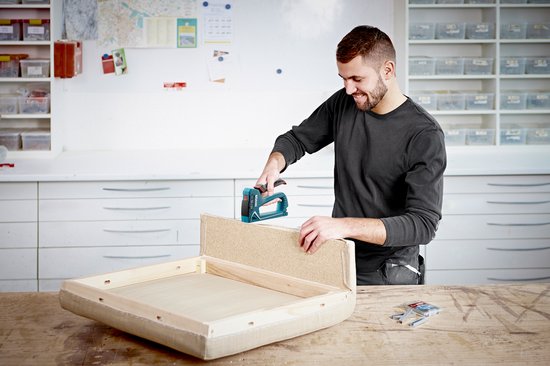 Novus Handtacker J-15 – Tacker – für Klammern der Typen A, D, H und G – zum Befestigen von u. a. Textilien, Leder, Folien, Papier, Kork und weichen Kunststoffplatten