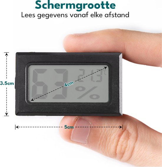 Ease Electronicz Hygrometer - Wetterstation - Luftfeuchtigkeitsmesser - Raumthermometer - Inklusive Batterien