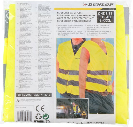 Dunlop Sicherheitsjacke Unisex M - XXL Gelb