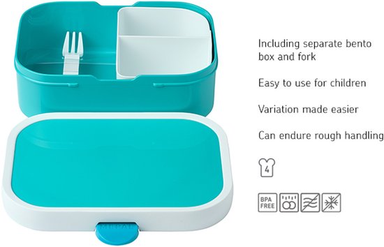 Mepal Lunchbox Campus – 750 ml – Brotdose mit Fächern für Kinder – Platz für 4 Scheiben Brot – Paw Patrol Pups
