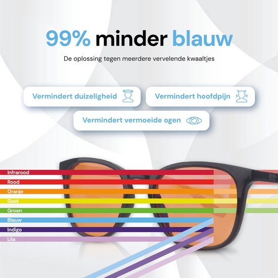 LC Eyewear Computerbrille - Blaulichtbrille ohne Stärke - Blaulichtbrille - Displaybrille - Unisex-Brille ohne Stärke - Rund/Orange
