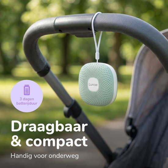 Lunae White Noise Machine 2026 – Gerät für weißes Rauschen mit Nachtlicht – Geeignet für Babys, Kinder und Erwachsene – Schlafhilfe für Babys – Schlaftrainer für Kinder – Mintgrün