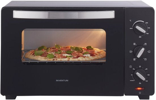 Inventum OV307B Freistehender Backofen – 30 l – Heißluft – Drehspieß – 100–230 °C – 5 Backstufen – Schwarz
