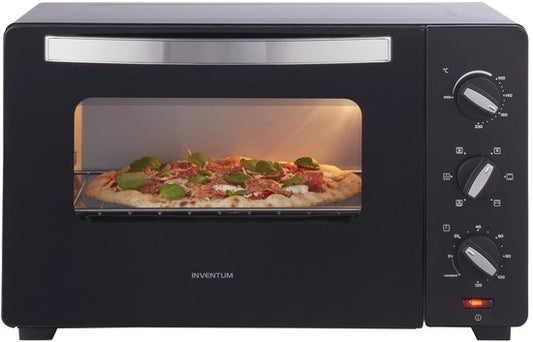 Inventum OV307B Freistehender Backofen – 30 l – Heißluft – Drehspieß – 100–230 °C – 5 Backstufen – Schwarz