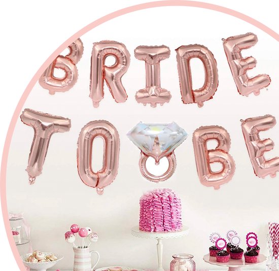 Happy Goods Bride to Be Dekorationen - Luftballons & Zubehör - 32 Stück - Bachelorette Party Woman - Team Bride - Bachelorette Party - Slingers