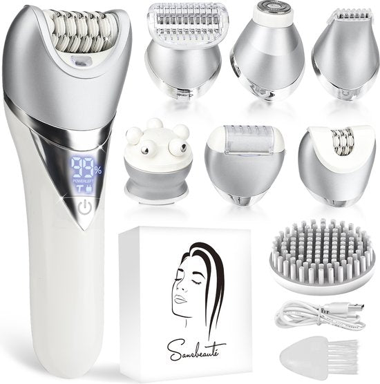 Sansbeauté® 7 in 1 Ladyshaves für Frauen - Gesicht - Achseln - Beine - Epilierer - Trimmer für Frauen & Damen - Bikini-Trimmer Damen - Rasierer Frau