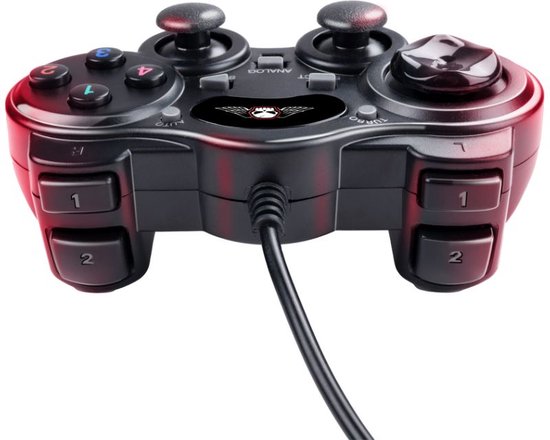 No Fear Gaming Controller - USB A - 1,5 M Kabel - Plug & Play - Controller einstellbar - Schwarz