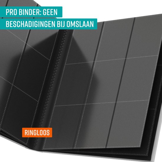 NAPI Sammelmappe 360 Karten - Profi-Mappe für Karten - Sammelkartenmappe - 9 Taschen - Premium-Kartenmappe - 20 Seiten - A4-Format - Rot