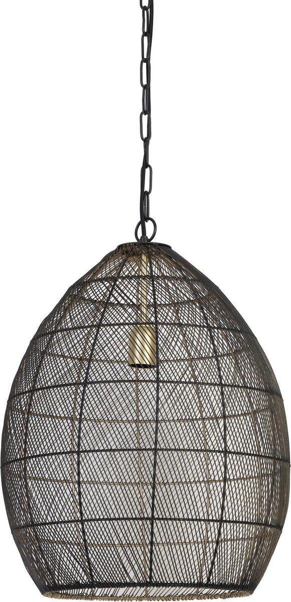 Licht & Wohnen Hängeleuchte Meya - Schwarz - Ø40cm - Modern - Hängeleuchten Esszimmer - Schlafzimmer - Wohnzimmer