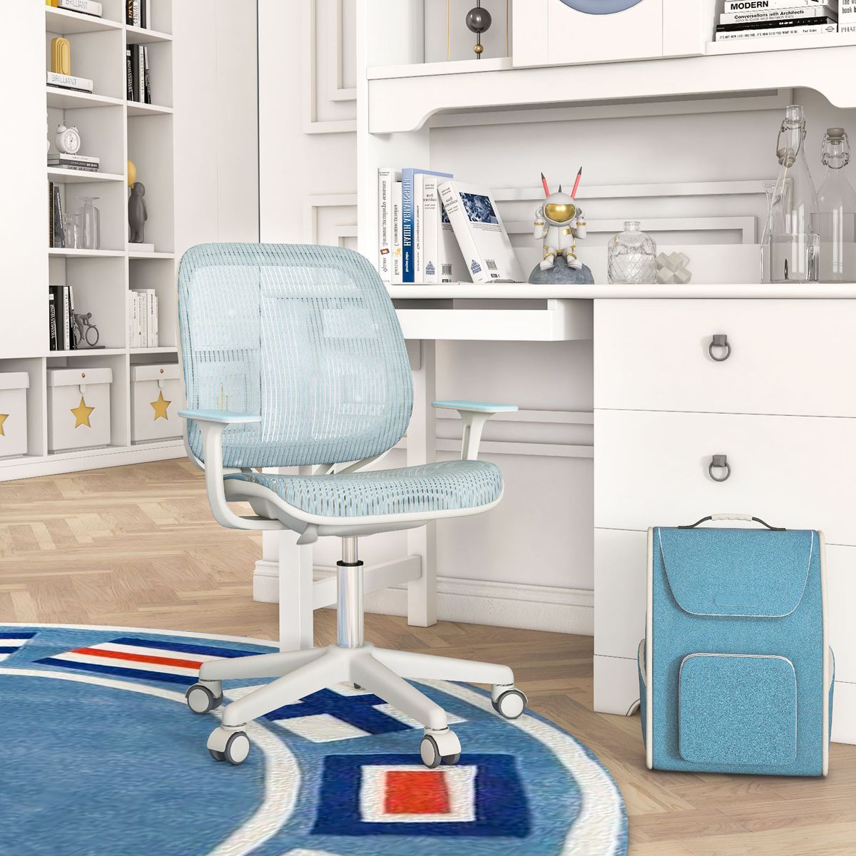 Coast Kinderdrehstuhl – höhenverstellbar – ergonomische Rückenlehne und Armlehnen – blau
