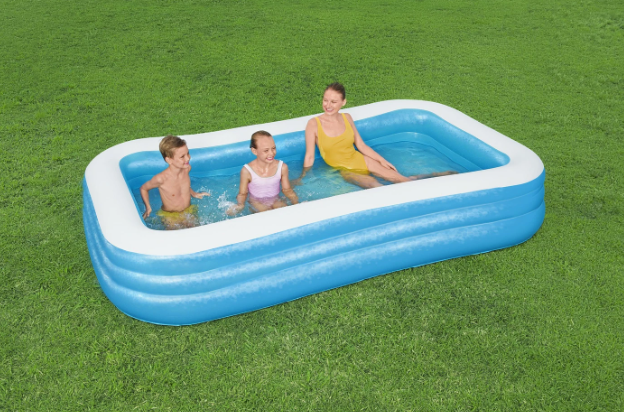 Bestway Familienpool, blau, rechteckig, 305 x 183 x 56 cm