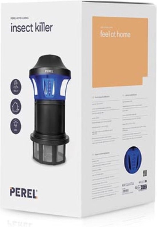 Perel Mückenfalle, UV-LED, Ventilator, 750 m², IPX4, für den Außenbereich, 24 W