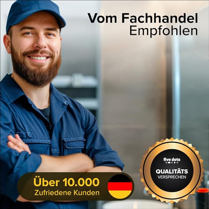 Five Dots Duschdichtung 8 mm *NOW2025* - Duschdichtungen für Duschtüren ohne Vergilbung - Duschtürdichtung 6 mm hält 100% dicht - Duschtürdichtung unten - Duschkabinendichtungen