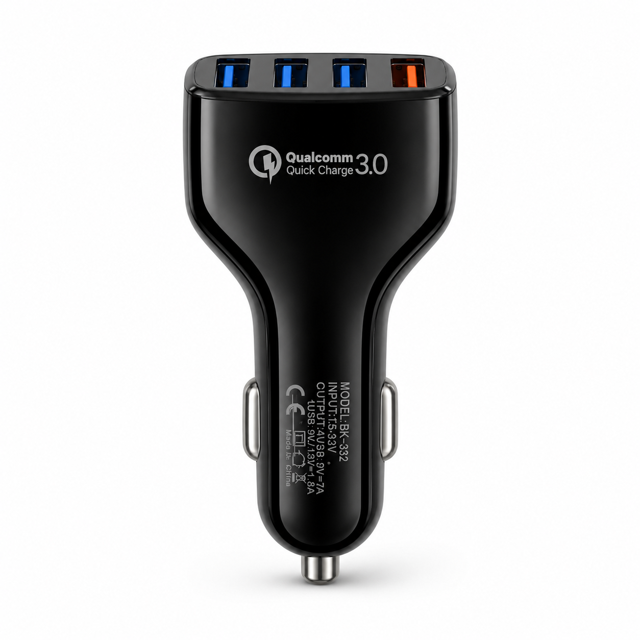 QGeeM BK-352 QC 3.0 Auto-Ladegerät - 4-Port USB Auto-Ladegerät mit Quick Charge 3.0