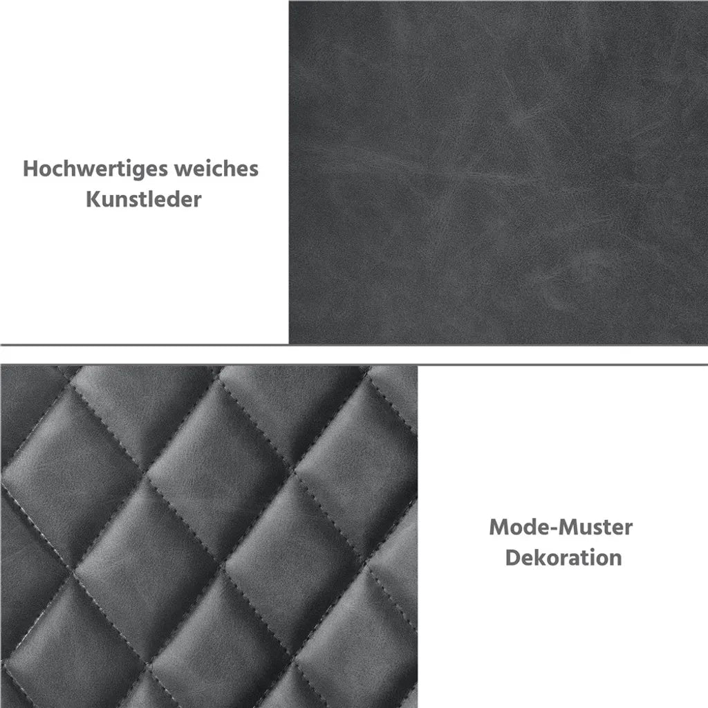 Yaheetech Esszimmerstühle, 2er-Set mit Samtbezug und Armlehnen – Dunkelgrau – 57,5 x 58 x 86,5 cm
