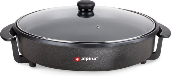 alpina Elektro-Geschirrspüler - Party-Pfanne - Antihaftbeschichtung - 1500 W - Temperaturregler - Ã˜ 40 cm