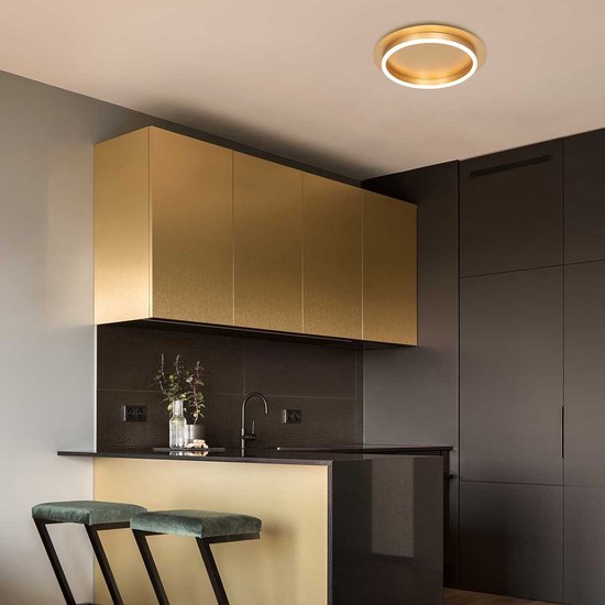 Deckenleuchte Ringlux 3655GO, goldene Deckenleuchte, Ø 32 cm, mit integrierter LED-Beleuchtung von Steinhauer