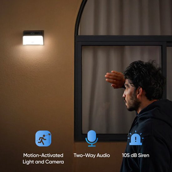 eufy security Solar-Wandleuchtenkamera S120 – Wandleuchte – Drahtlose Überwachungskamera mit integrierter Solar-LED-Wandleuchte – Farb-Nachtsicht – KI-Bewegungserkennung – Zwei-Wege-Audio – IP65 wetterfest – Keine Abonnementkosten
