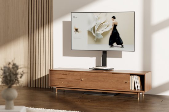 VDD Gaming - TV-Ständer - TV-Ständer Universal - TV-Ständer Fuß - TV-Ständer Standfuß - TV-Halter - TV-Fußständer - TV-Bodenständer - TV-Halterung - Monitorständer - Fernsehständer - Drehbar & höhenverstellbar - Für 37 bis 75 Zoll
