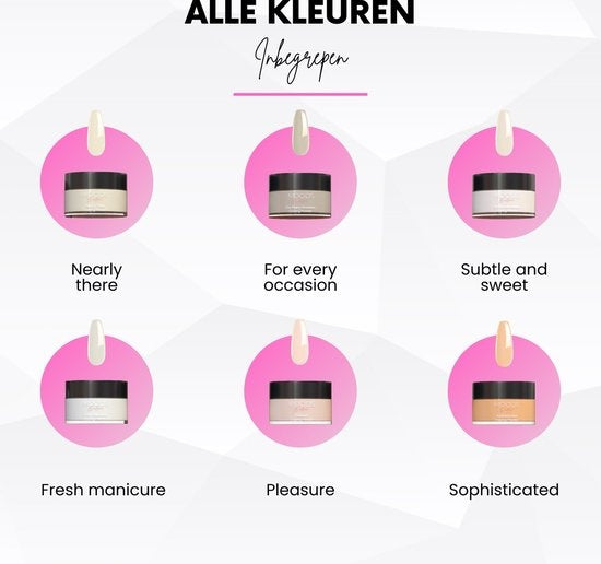 Moods Gellac Dipping Powder Starters Kit - The Nude - 6 Kleuren - Für Acryl Nagels - Dip Nagels