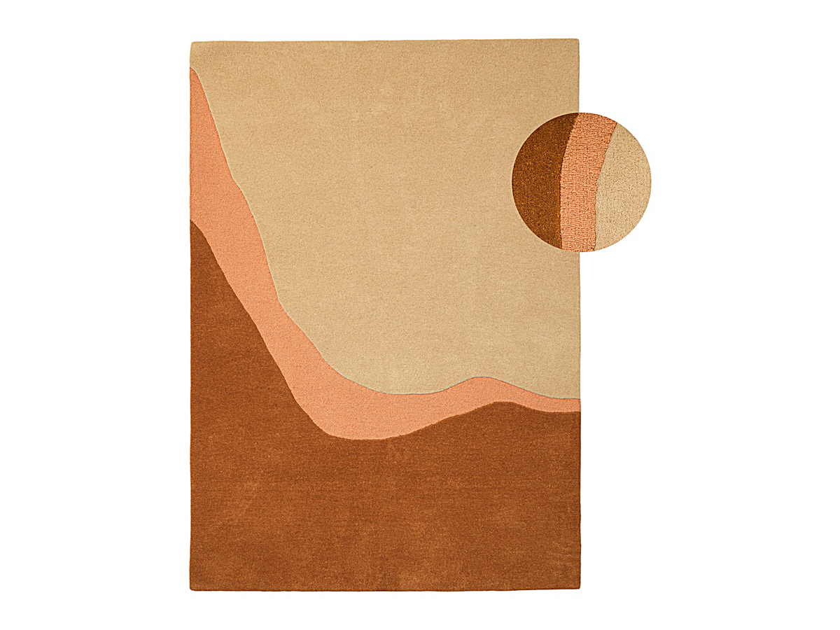 Brinker by FonQ Desert Wollteppich 200 x 290 cm – Ochre Pink