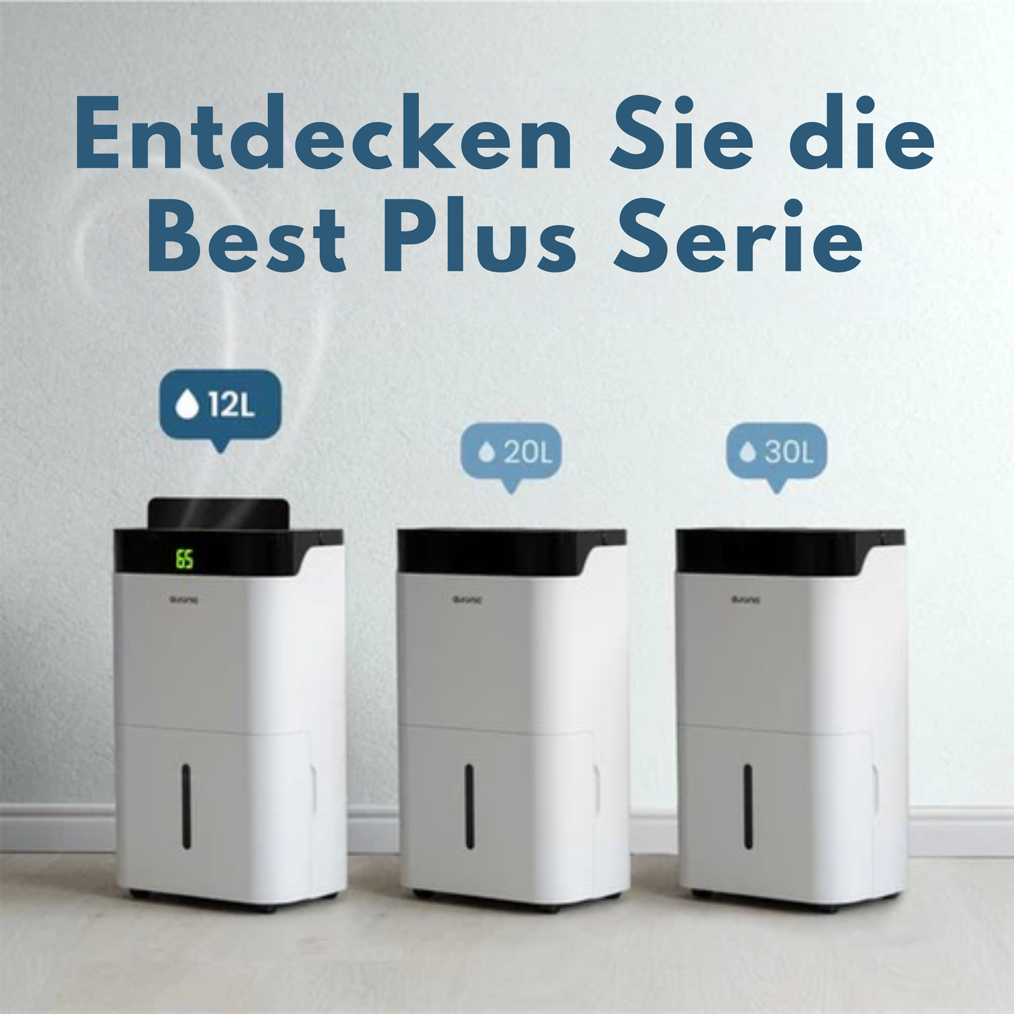 Auronic Luftentfeuchter und Luftreiniger - Better Plus Serie - Entfeuchtet 12L pro Tag - 5L Wassertank - Schlafzimmer, Badezimmer, Wohnzimmer und Büro - Weiß