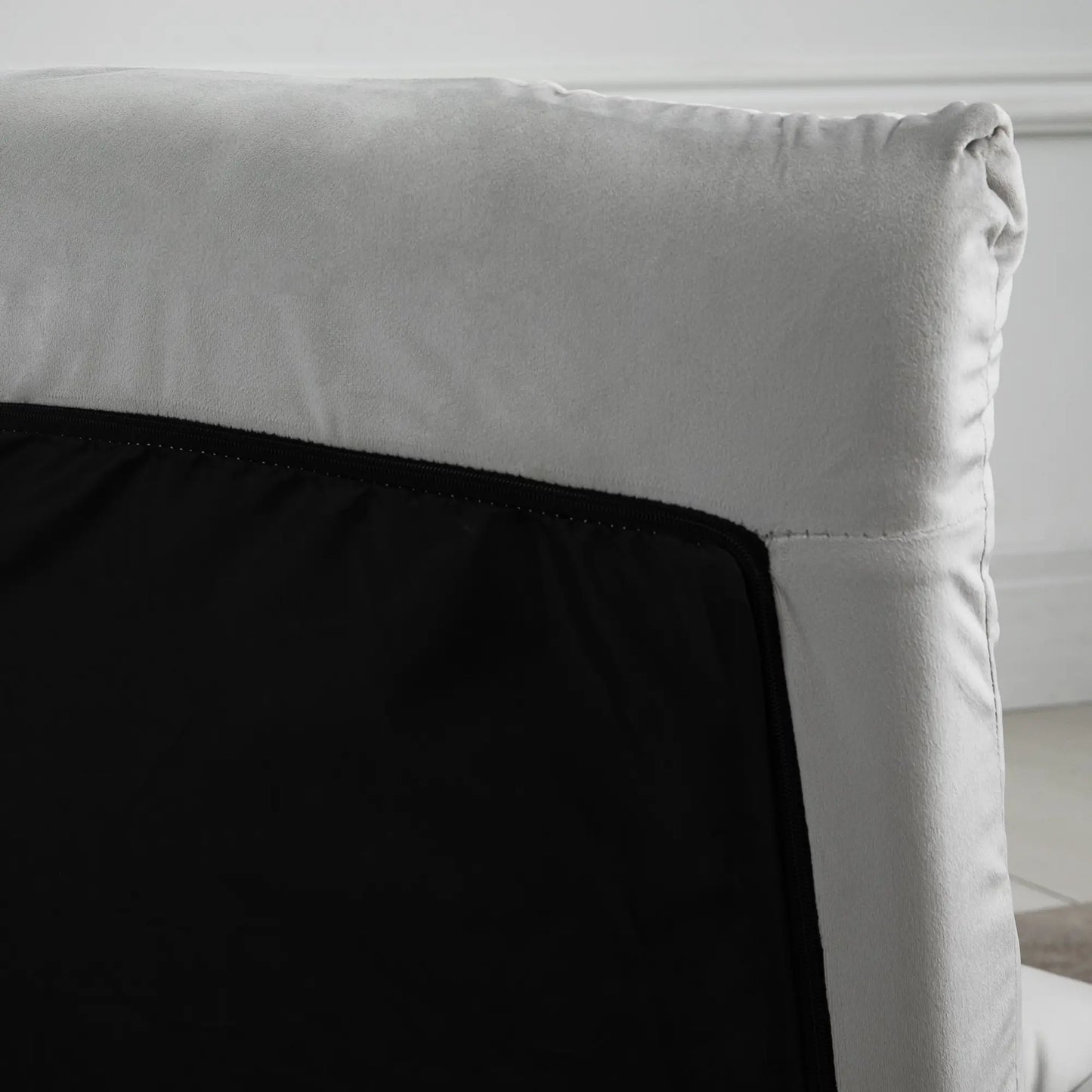 HOMCOM Klappbarer 3-in-1-Bodenstuhl mit verstellbarer Rückenlehne - Grau - 55B x 71T x 53,5H cm