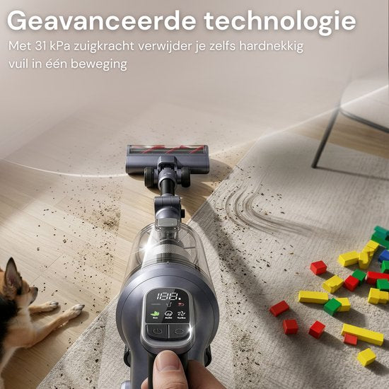 Vesora® Stabstaubsauger V1 kabellos und beutellos – Kabelloser Staubsauger – Kabelloser Handstaubsauger – Vacuum Cleaner – Handstaubsauger – Stabstaubsauger mit HEPA-Filter – Staubsauger für Haustiere – Beutelloser Staubsauger