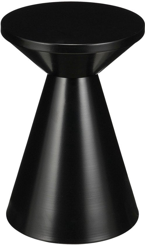 Mica Decorations Jim Beistelltisch – Runder Beistelltisch H45 x Ø31 cm – Eisen-Beistelltisch für Wohnzimmer oder Schlafzimmer – Pflanzentisch – Nachttisch im Industrial-Stil – Schwarz